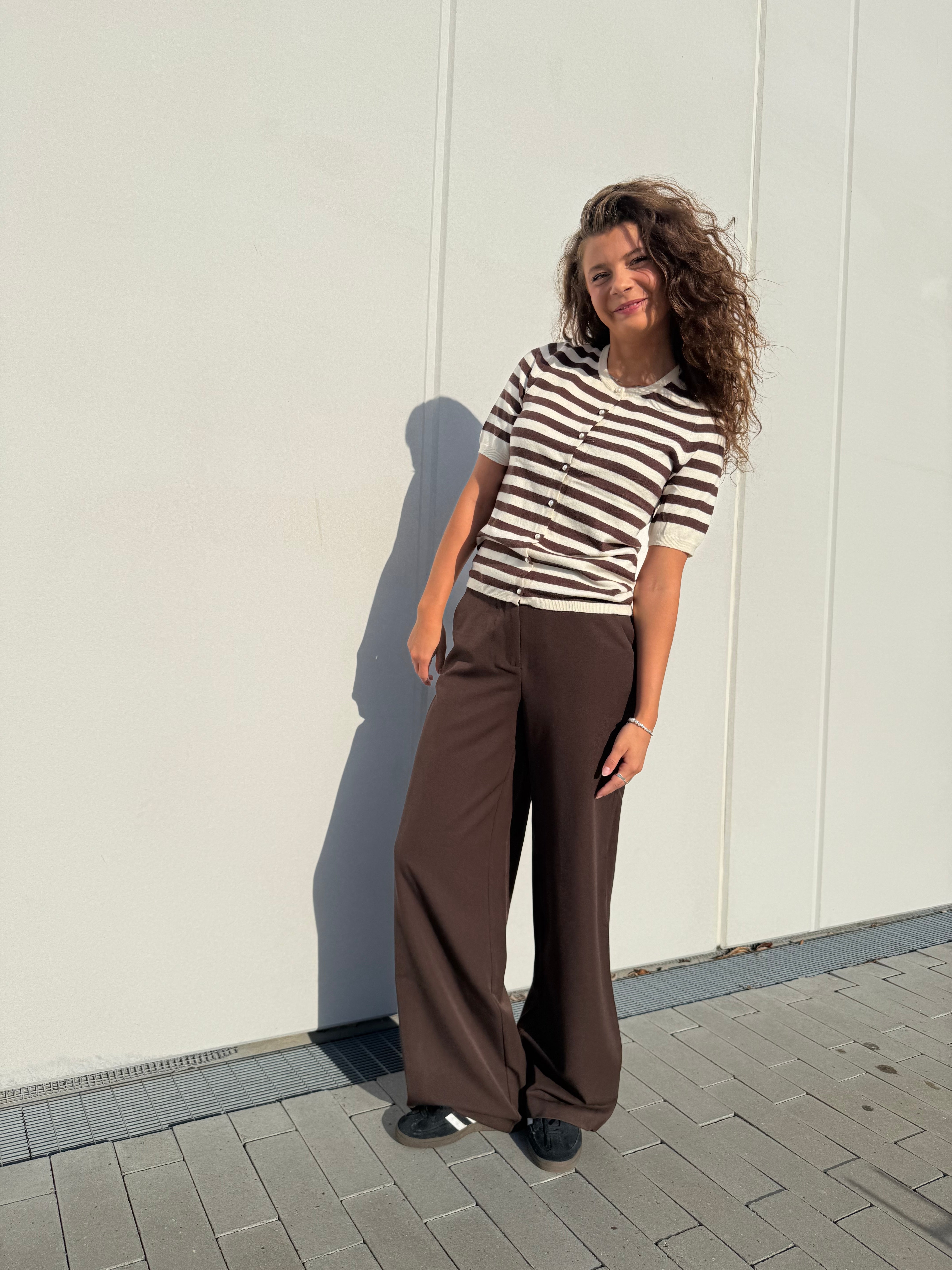 PCKAMIL WIDE Trousers - Hot Fudge